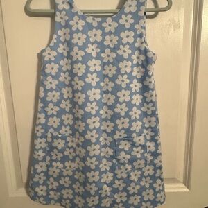 Old Navy Light Blue and White Floral Kids Dress